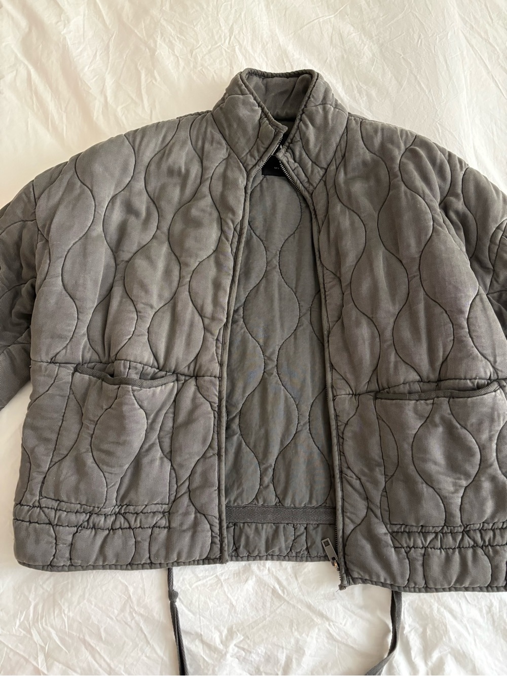 Zara Quilted Gray Men's Puffer Jacket